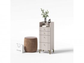 Комод 4 ящика КМ2 Одетта (дуб эндгрей/меланж) в Озеро-Карачах - ozero-karachi.mebel-nsk.ru | фото