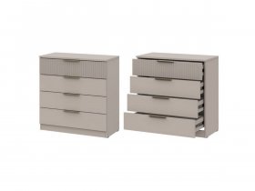 Комод 4 ящика (ЛДСП/МДФ) Эккервуд (меланж) в Озеро-Карачах - ozero-karachi.mebel-nsk.ru | фото