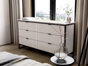 Комод 6 ящиков Нора (персидский жемчуг) в Озеро-Карачах - ozero-karachi.mebel-nsk.ru | фото