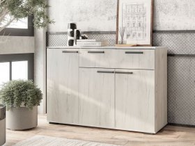 Комод Стандарт-4 NEW (дуб крафт белый) в Озеро-Карачах - ozero-karachi.mebel-nsk.ru | фото