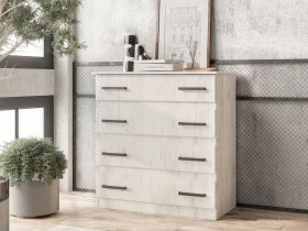 Комод Стандарт-6 NEW (дуб крафт белый) в Озеро-Карачах - ozero-karachi.mebel-nsk.ru | фото