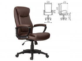 Кресло офисное BRABIX Enter EX-511, коричневое в Озеро-Карачах - ozero-karachi.mebel-nsk.ru | фото
