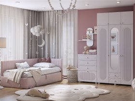 Модульная детская Милана (белое дерево/сакура) в Озеро-Карачах - ozero-karachi.mebel-nsk.ru | фото