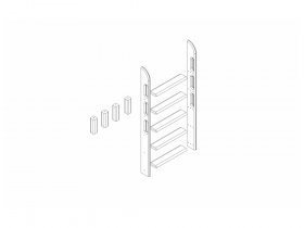 Пакет №10 Прямая лестница и опоры для двухъярусной кровати Соня в Озеро-Карачах - ozero-karachi.mebel-nsk.ru | фото