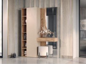 Прихожая Ева (кашемир/дуб вотан) в Озеро-Карачах - ozero-karachi.mebel-nsk.ru | фото