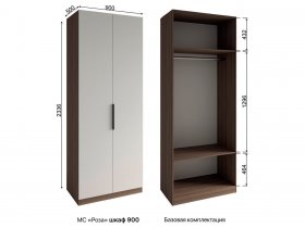 Шкаф 900 Роза (орех франклин карамельный/бежевый скин) в Озеро-Карачах - ozero-karachi.mebel-nsk.ru | фото