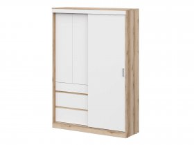 Шкаф-купе (1,5м) Брауни (дуб делано/белый) в Озеро-Карачах - ozero-karachi.mebel-nsk.ru | фото