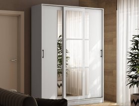Шкаф-купе 1,6м «Стиль-2» (белый) в Озеро-Карачах - ozero-karachi.mebel-nsk.ru | фото