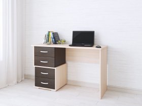 Стол письменный Сити-2 (венге/дуб молочный) в Озеро-Карачах - ozero-karachi.mebel-nsk.ru | фото
