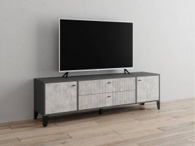 Тумба под ТВ Парус-10 (графит/мальта) в Озеро-Карачах - ozero-karachi.mebel-nsk.ru | фото