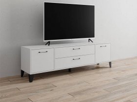 Тумба под ТВ Парус-13 (белый) в Озеро-Карачах - ozero-karachi.mebel-nsk.ru | фото